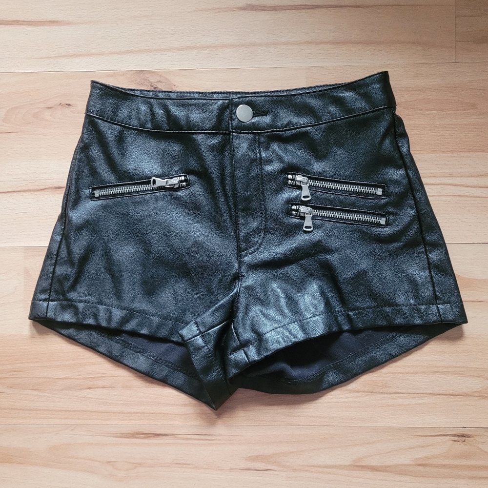 H&M Faux Leather Shorts
